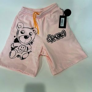 Drew House NWT pale Pink xs Theodore sketch sweatshort item number DH-VF521-STPP